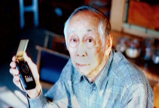 Wah Chang with Star Trek Communicator